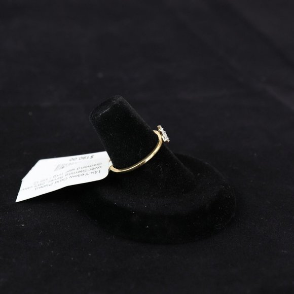 14K Yellow Gold Plated Sterling Silver, Diamond Star, Ring - H/I Size 7 - Picture 2 of 6